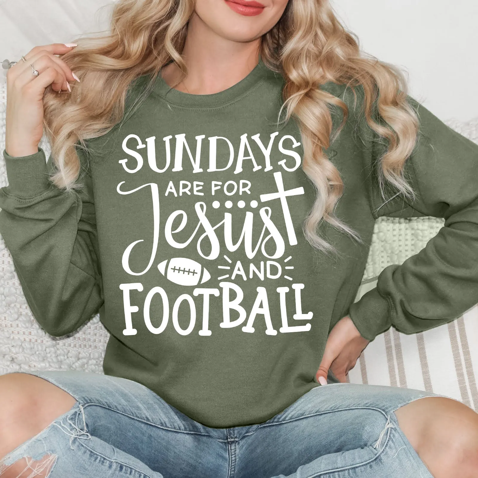 Football And Jesus Long Sleeve
