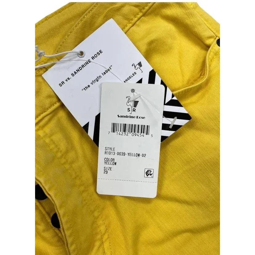 Free People Straight Button Fly Jeans Size 29 Yellow New