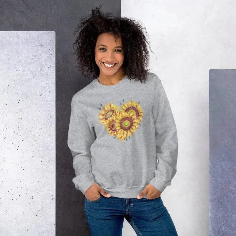 Get Cozy with This Cool Women's Sunflower Sweatshirt