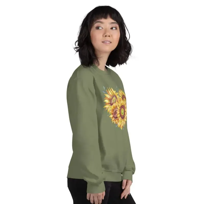 Get Cozy with This Cool Women's Sunflower Sweatshirt