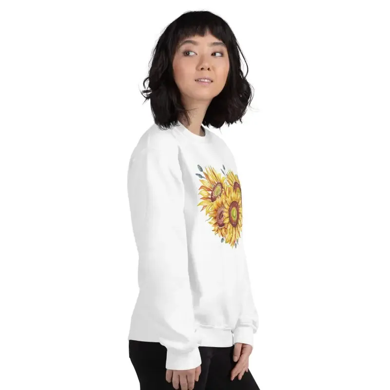 Get Cozy with This Cool Women's Sunflower Sweatshirt