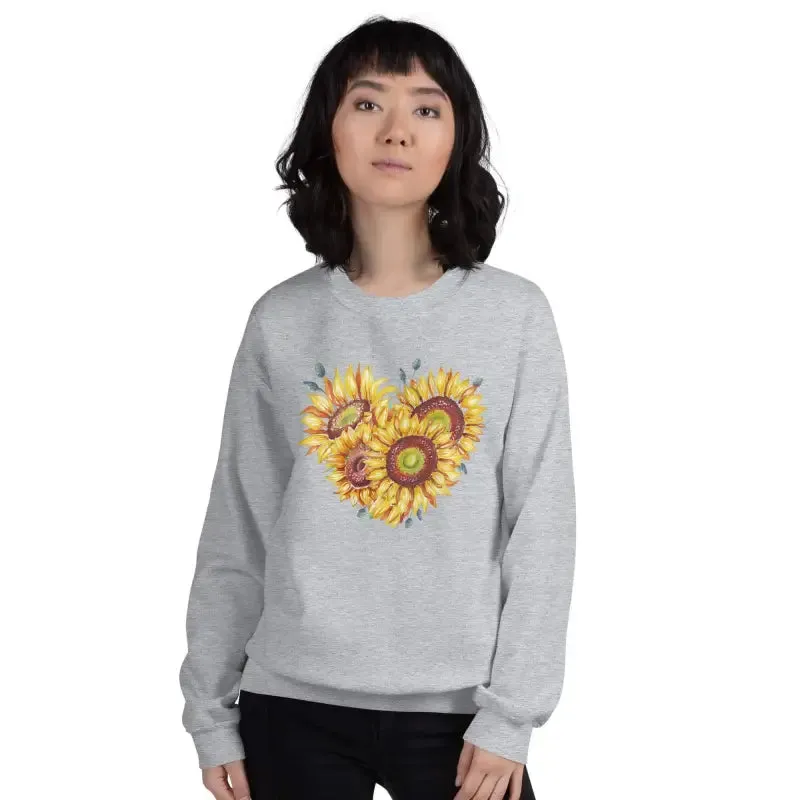 Get Cozy with This Cool Women's Sunflower Sweatshirt