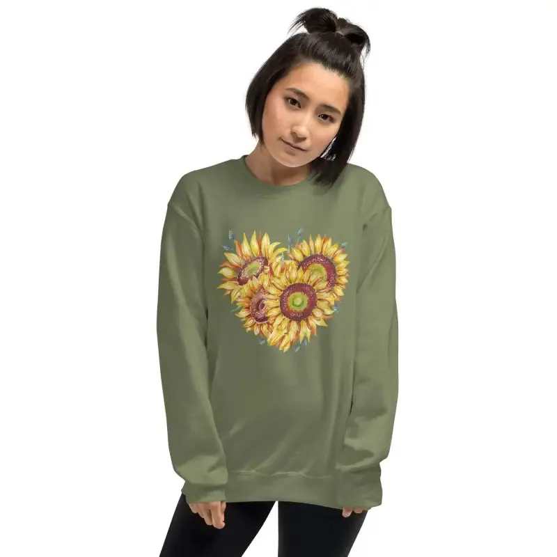 Get Cozy with This Cool Women's Sunflower Sweatshirt