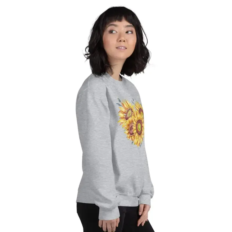 Get Cozy with This Cool Women's Sunflower Sweatshirt
