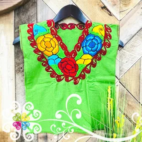 Girls Chiapas Embroidered Short Sleeve Top