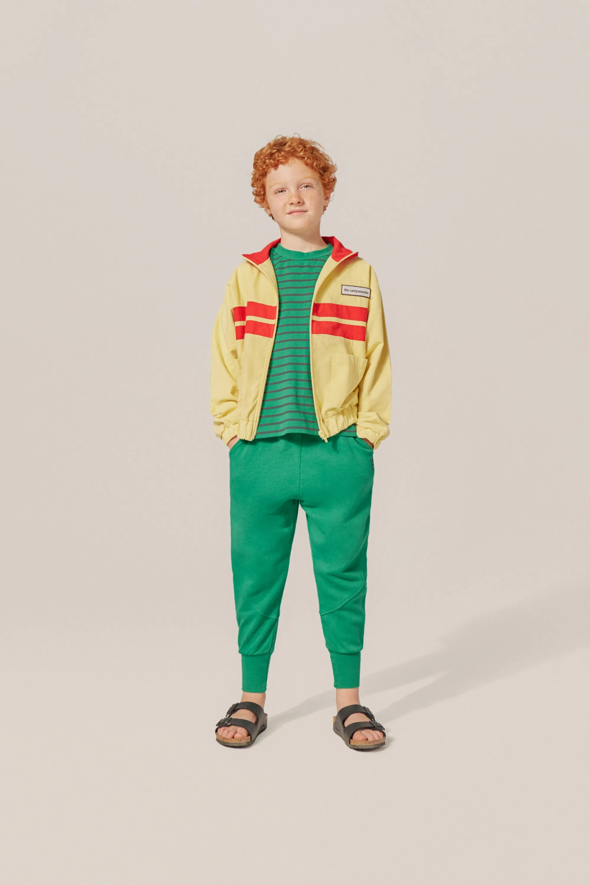 Green Striped Kids T-Shirt