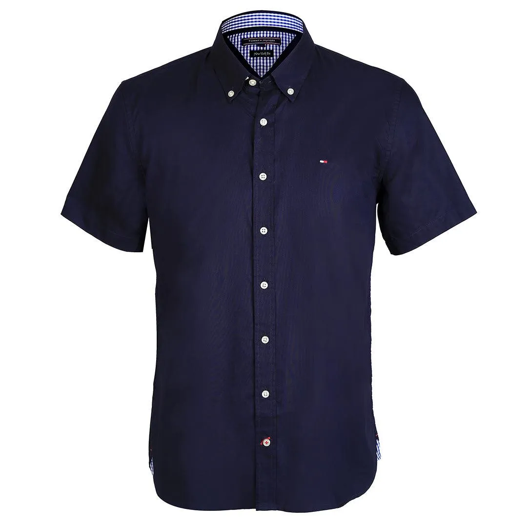 HIF Camp Collar Short Sleeve Shirt- Navy Blue
