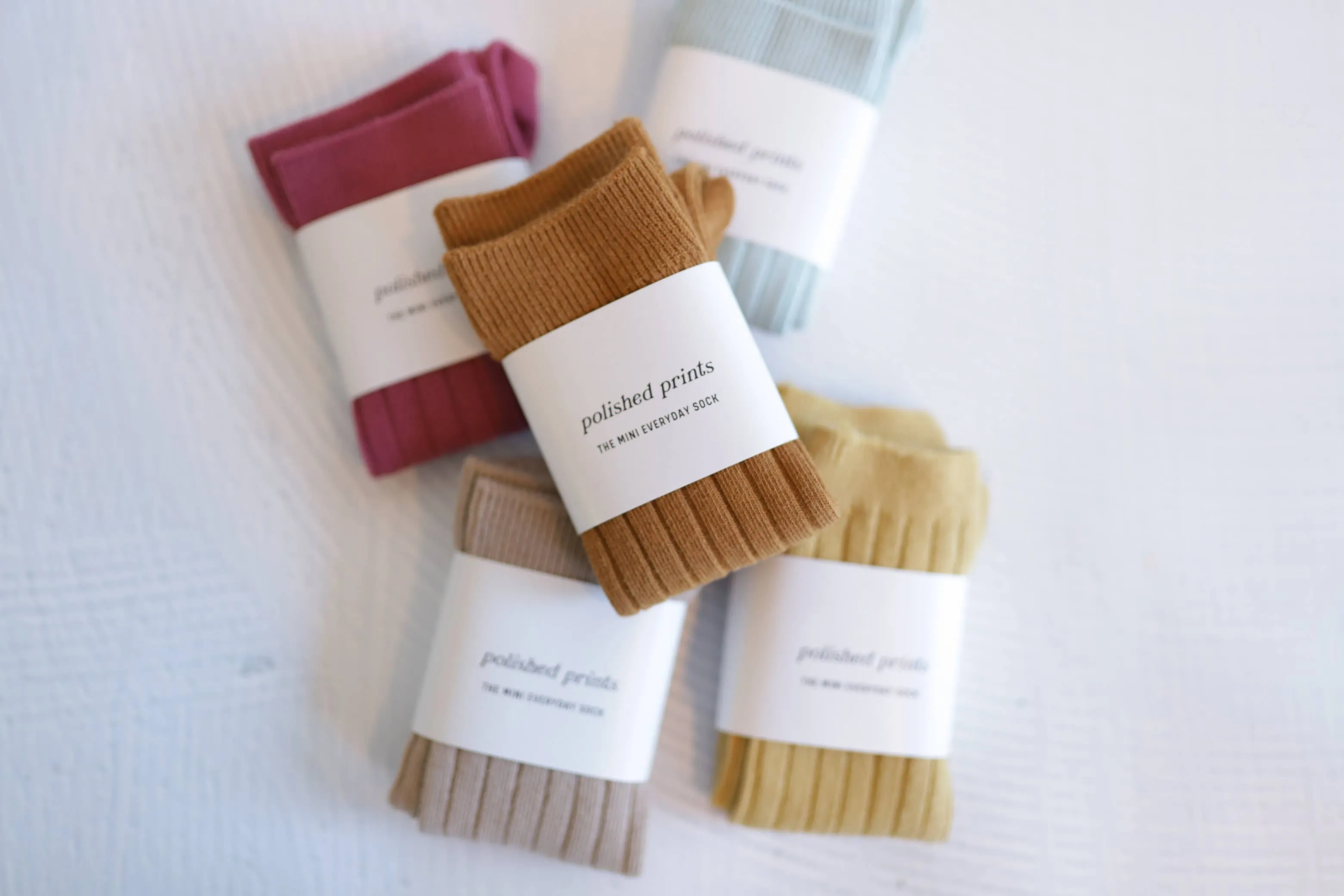 Knee High Socks, Baby Toddler in Beige by Polished Prints