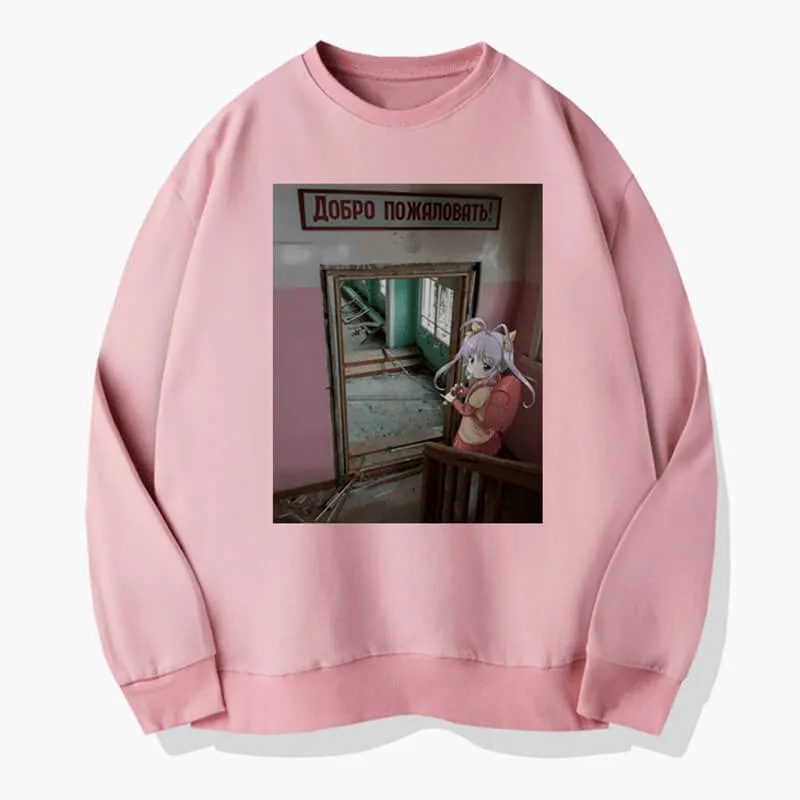 Liminal Space Dullcore Anime Sweatshirt