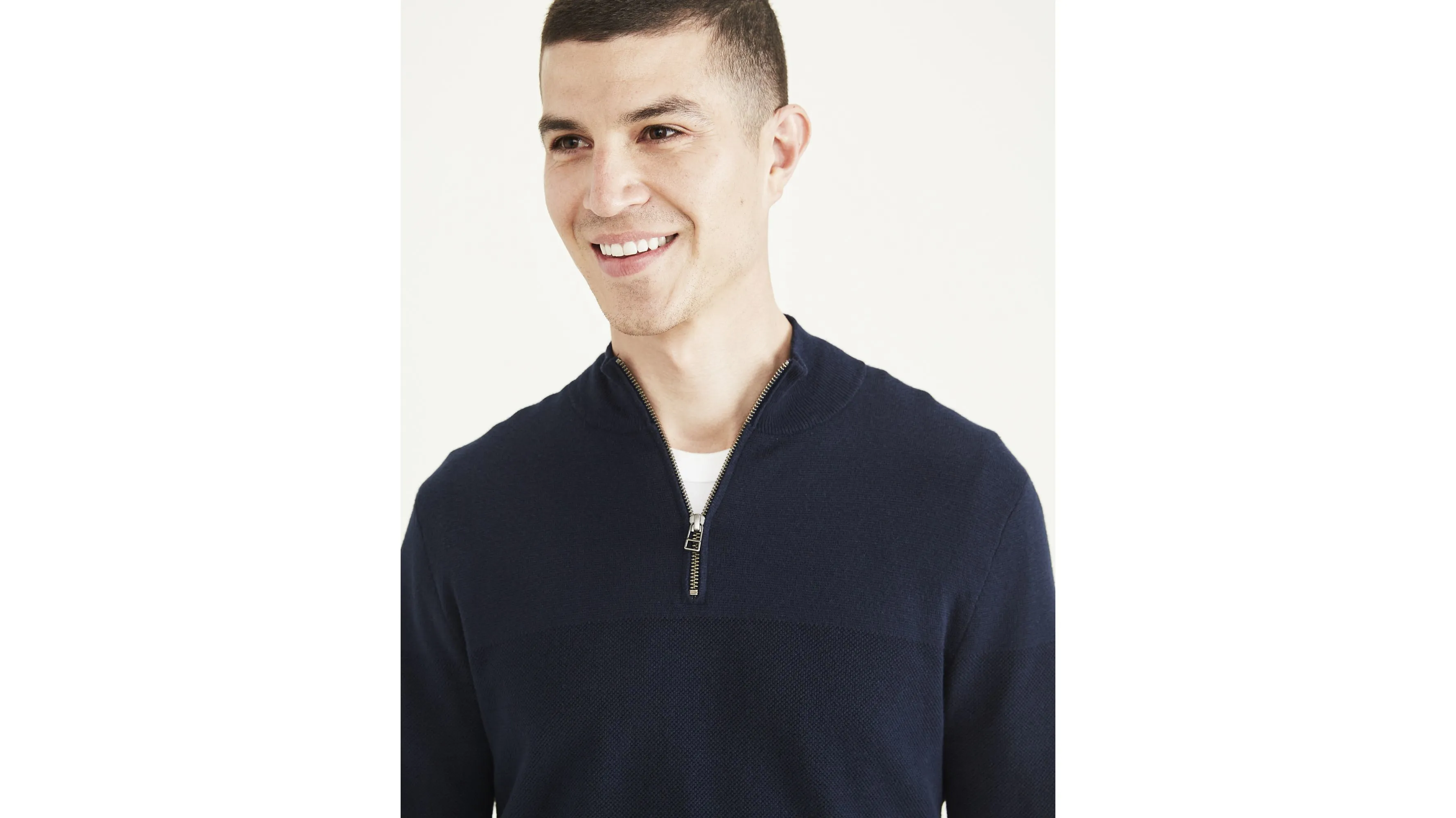 Men's Regular Fit Quarter Zip Sweater