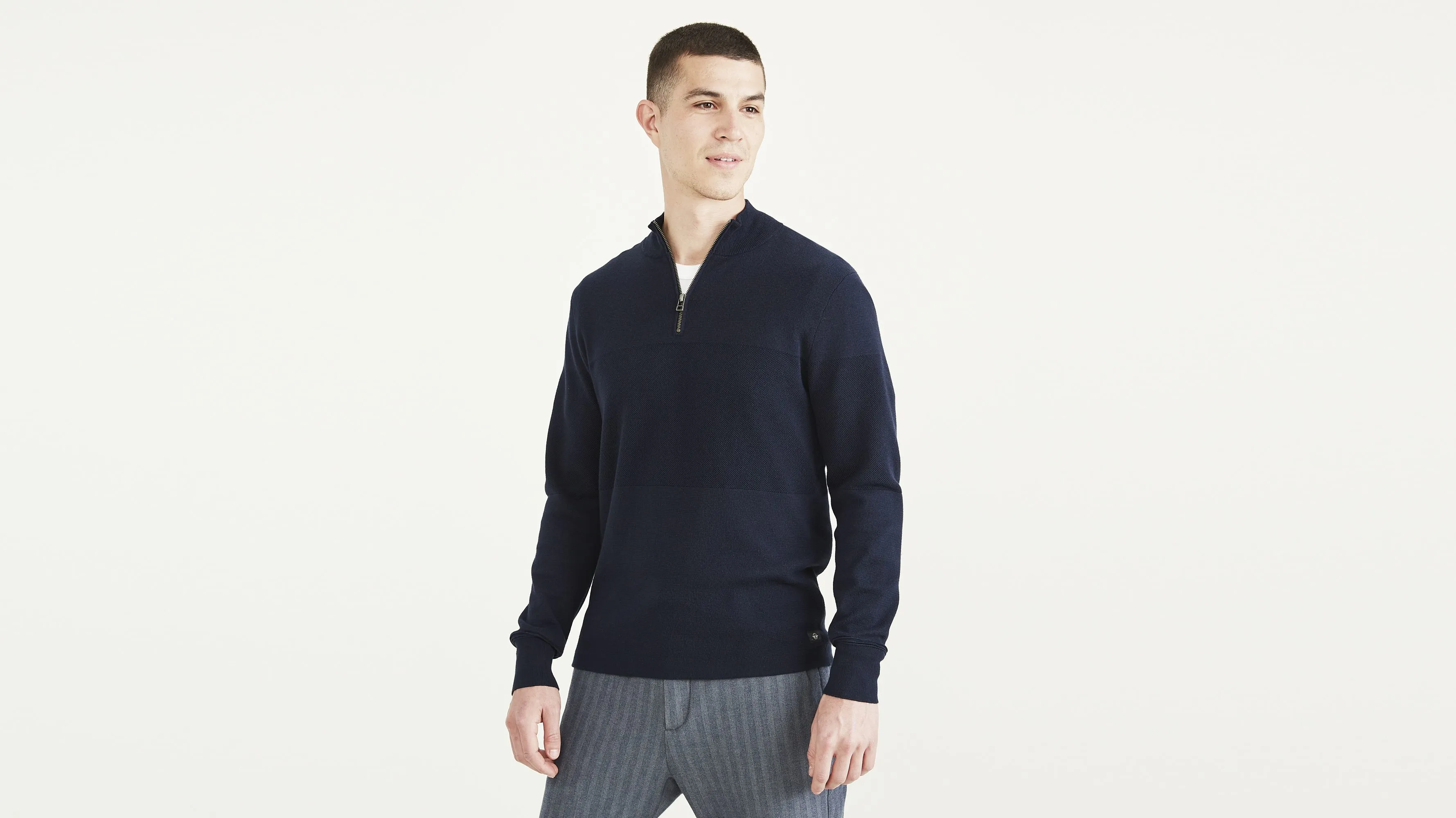 Men's Regular Fit Quarter Zip Sweater