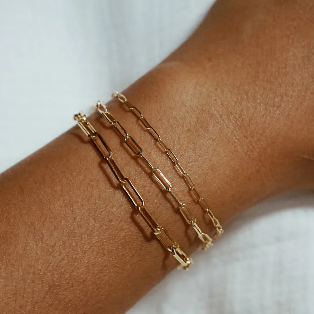 Mid Paperclip Chain Bracelet