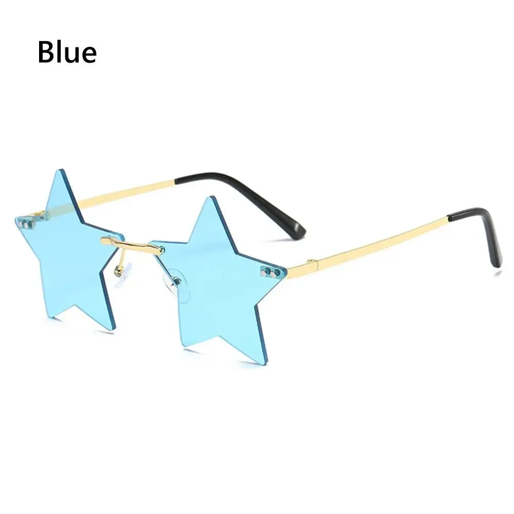 Mushroom Shape Sunglasses Irregular Rimless Sun Glasses Retro Trendy Fun Sunglasses for Women Men Decorations Party Sunglasses