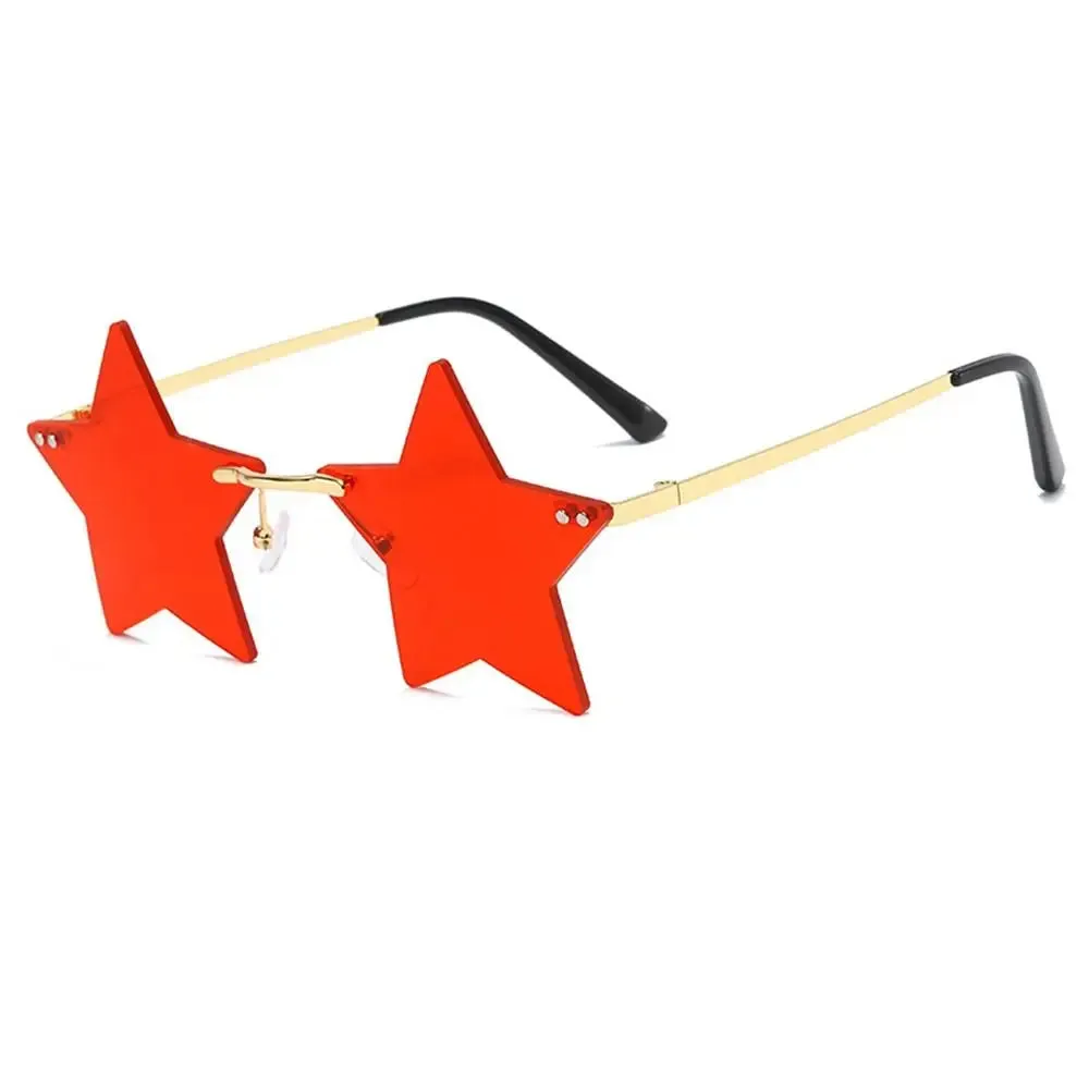 Mushroom Shape Sunglasses Irregular Rimless Sun Glasses Retro Trendy Fun Sunglasses for Women Men Decorations Party Sunglasses