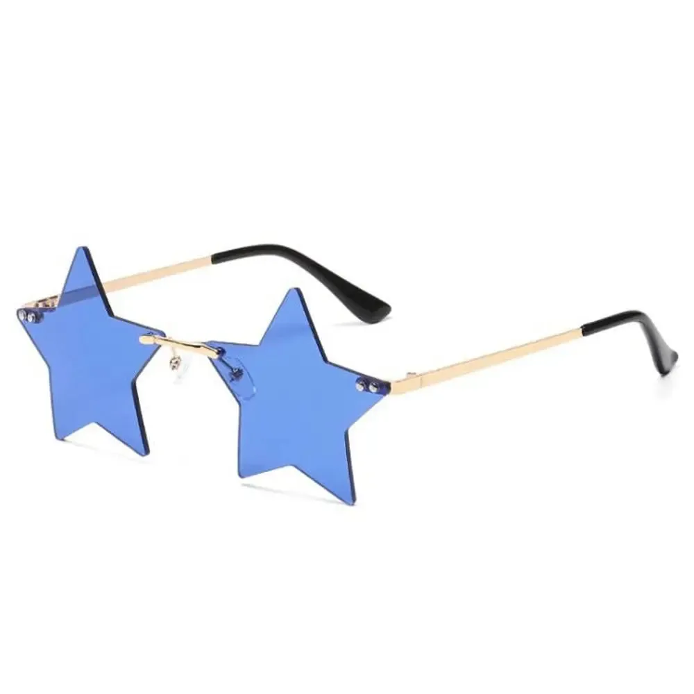 Mushroom Shape Sunglasses Irregular Rimless Sun Glasses Retro Trendy Fun Sunglasses for Women Men Decorations Party Sunglasses