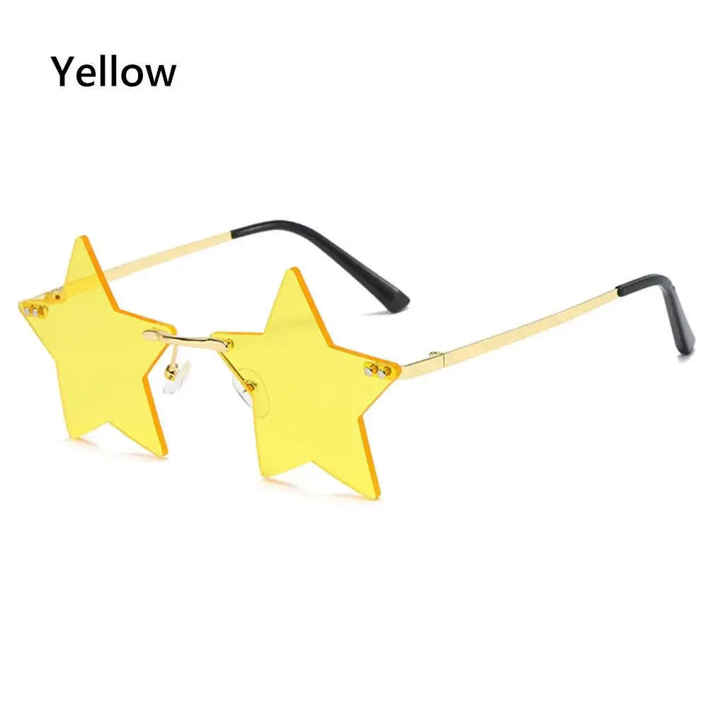 Mushroom Shape Sunglasses Irregular Rimless Sun Glasses Retro Trendy Fun Sunglasses for Women Men Decorations Party Sunglasses