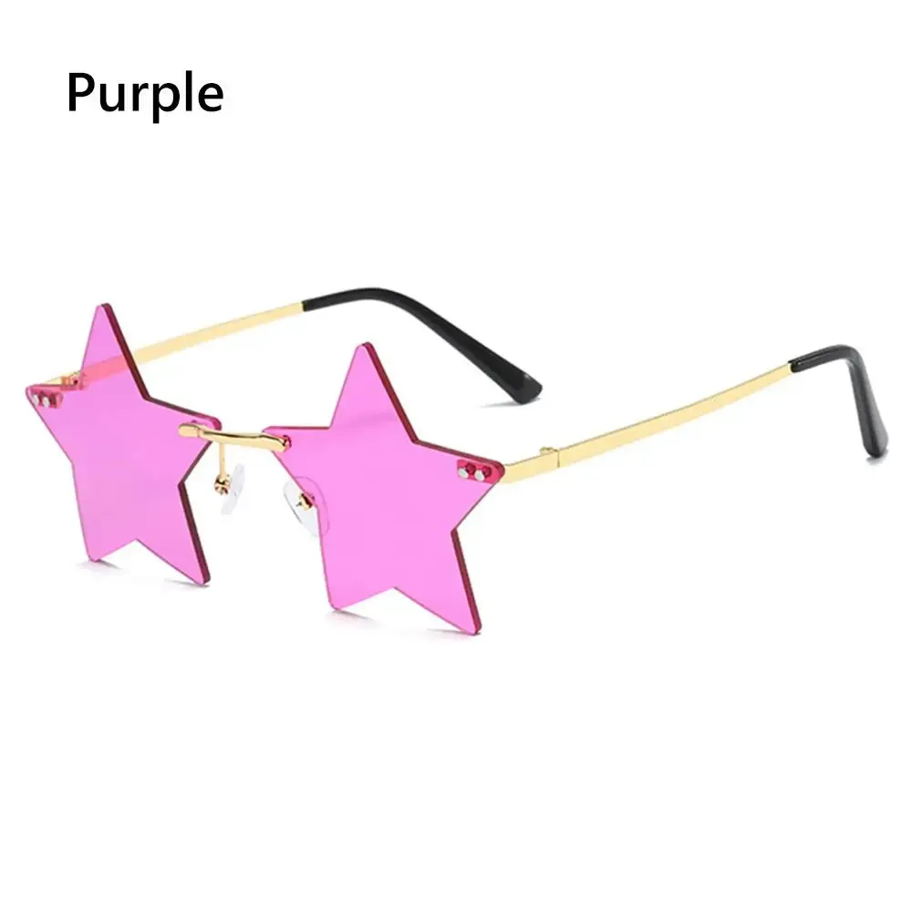 Mushroom Shape Sunglasses Irregular Rimless Sun Glasses Retro Trendy Fun Sunglasses for Women Men Decorations Party Sunglasses