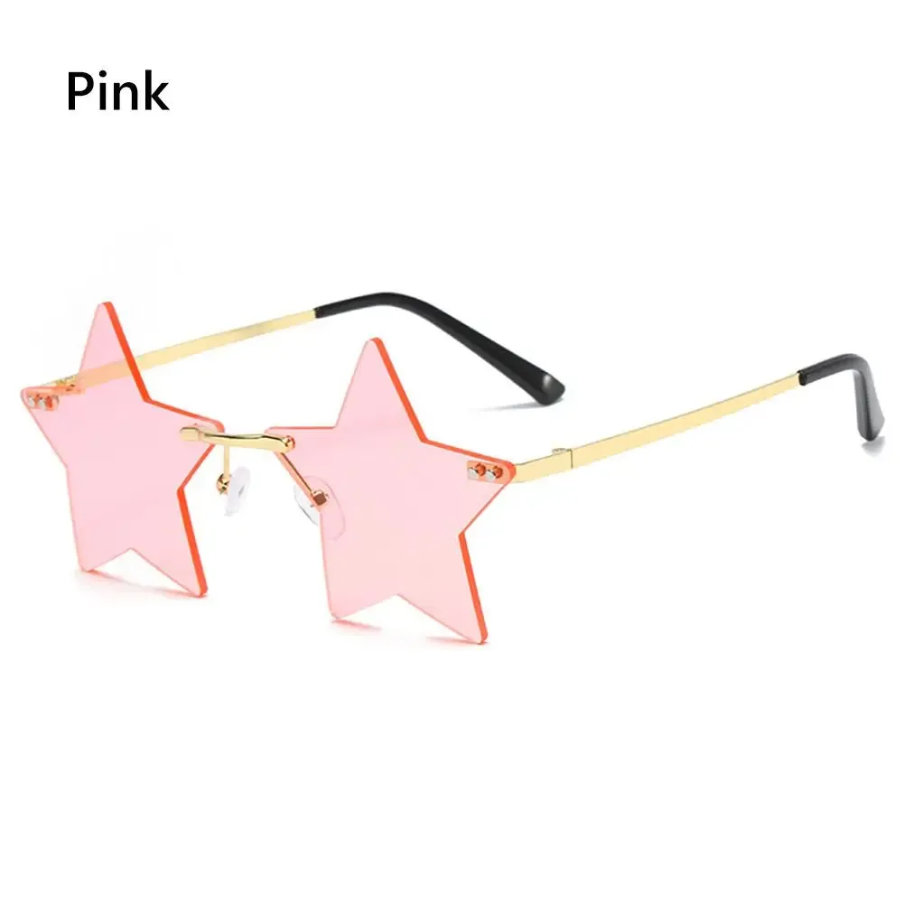 Mushroom Shape Sunglasses Irregular Rimless Sun Glasses Retro Trendy Fun Sunglasses for Women Men Decorations Party Sunglasses