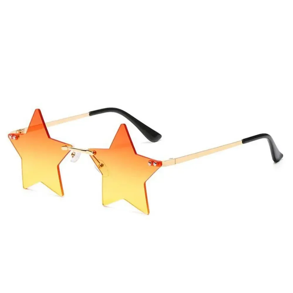 Mushroom Shape Sunglasses Irregular Rimless Sun Glasses Retro Trendy Fun Sunglasses for Women Men Decorations Party Sunglasses