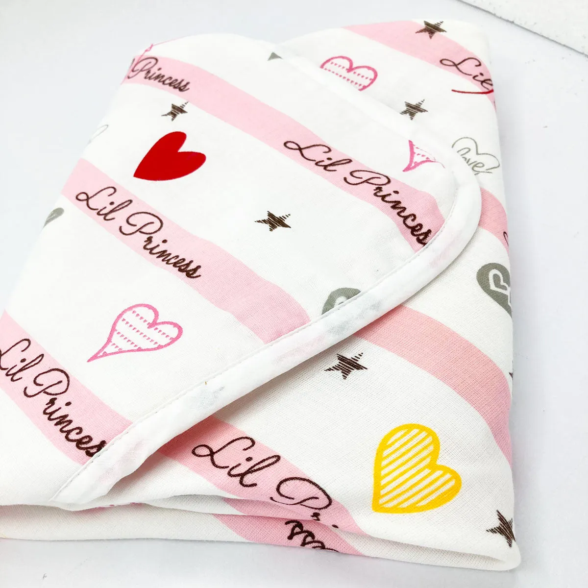 Muslin Hooded Towel -100% Organic Cotton- Little Princess
