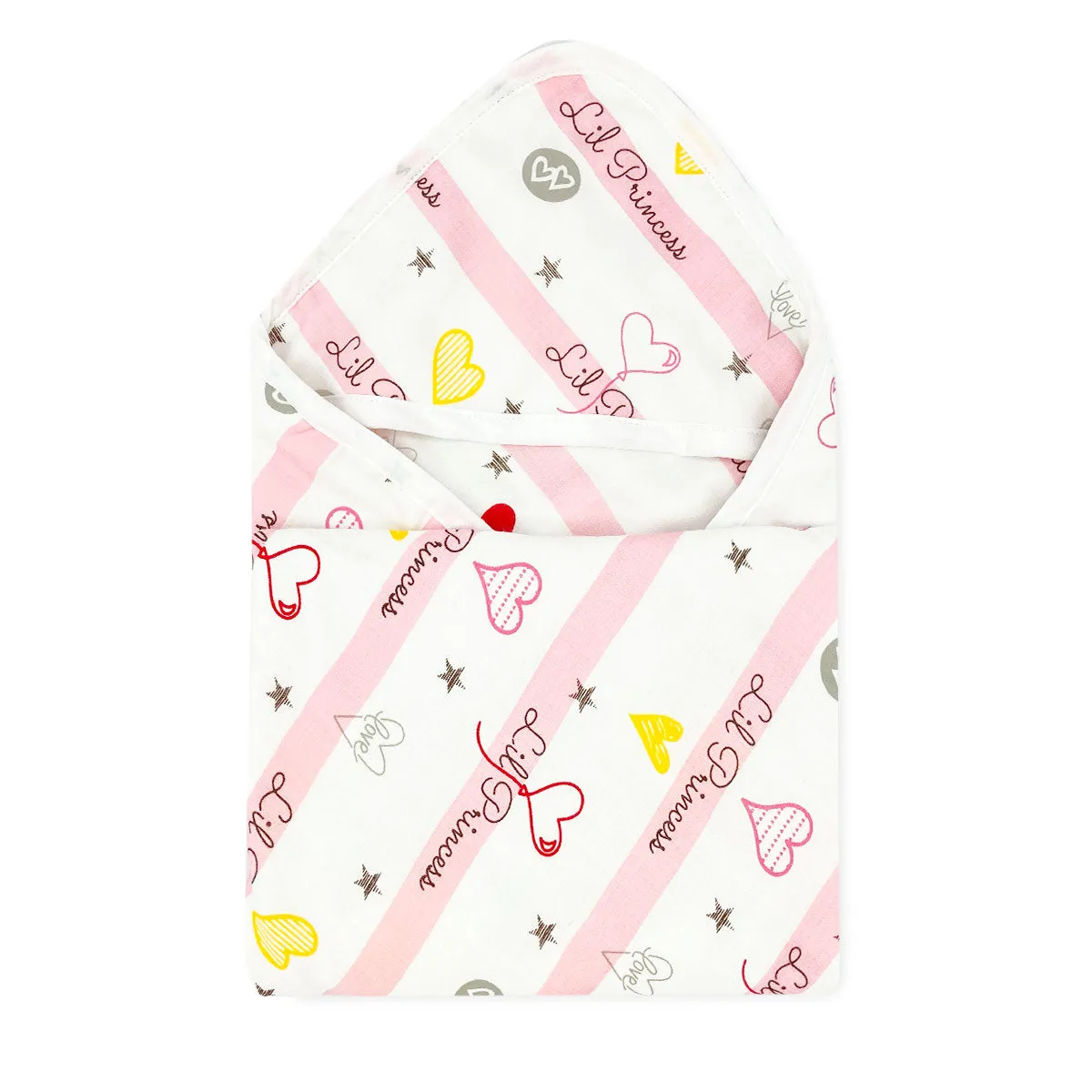Muslin Hooded Towel -100% Organic Cotton- Little Princess