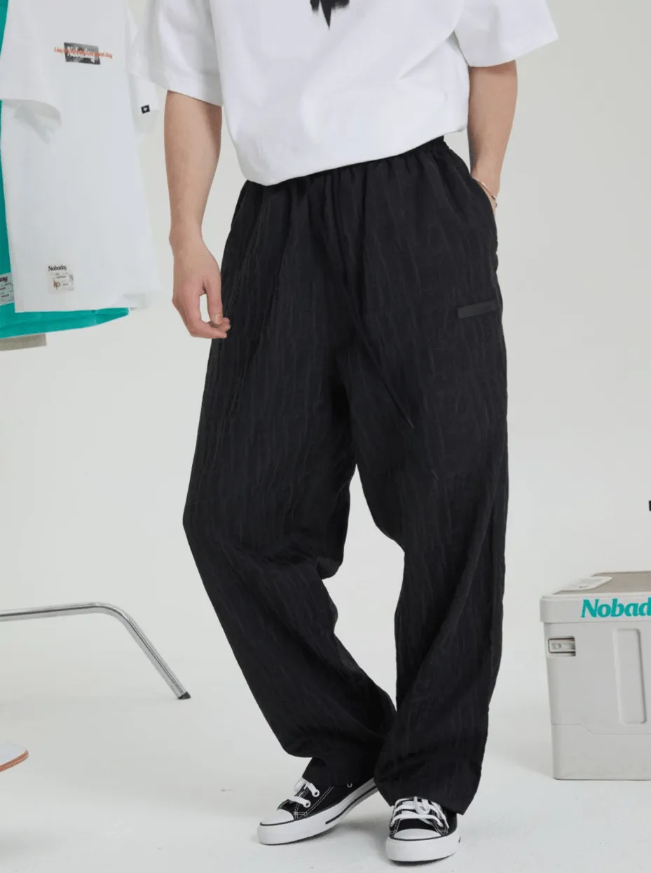 NOBADAY Unisex Black Tencel Wide Leg Pants