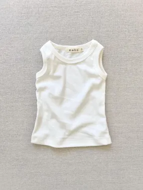 organic cotton tank top - bright white