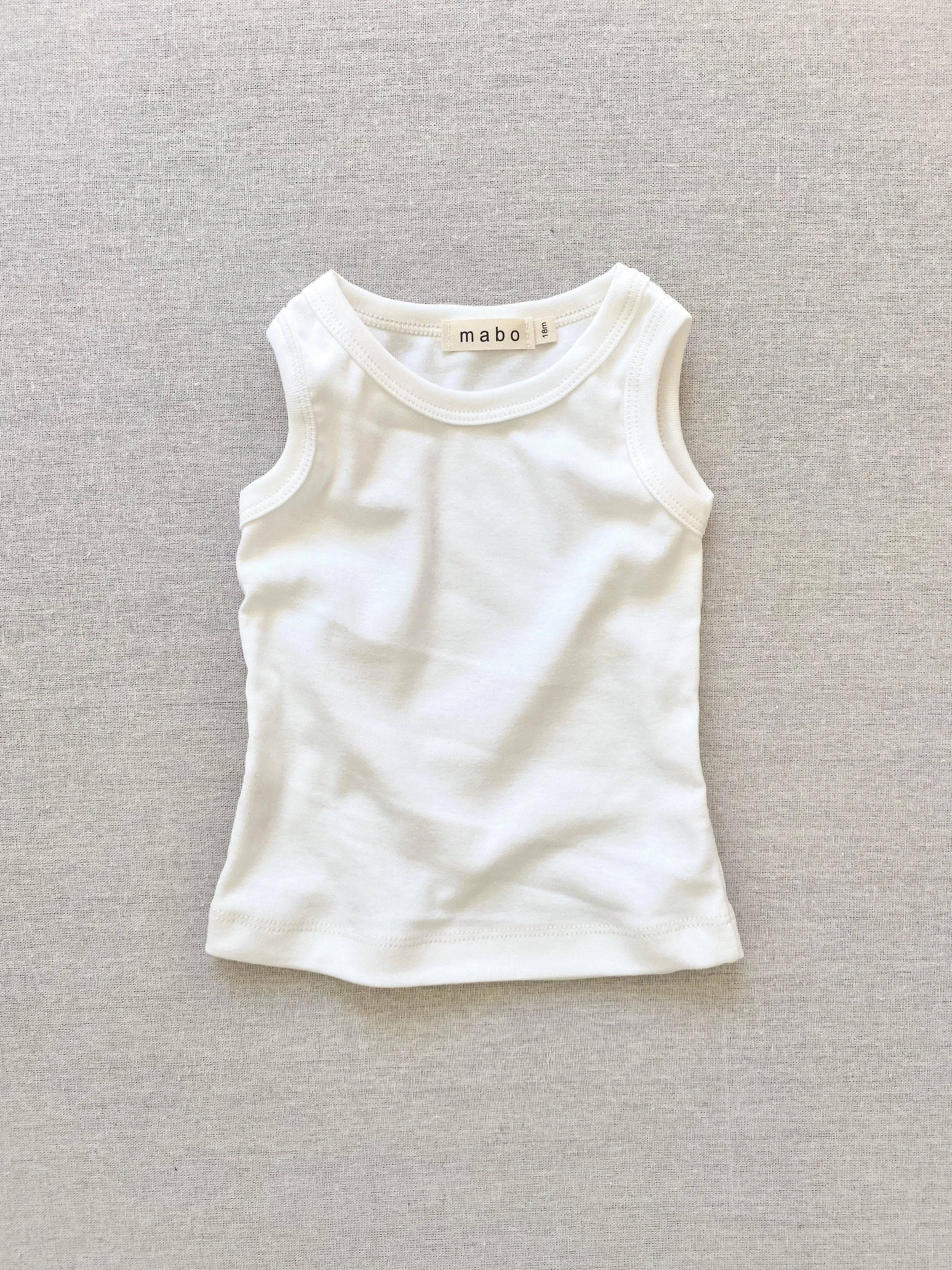 organic cotton tank top - bright white