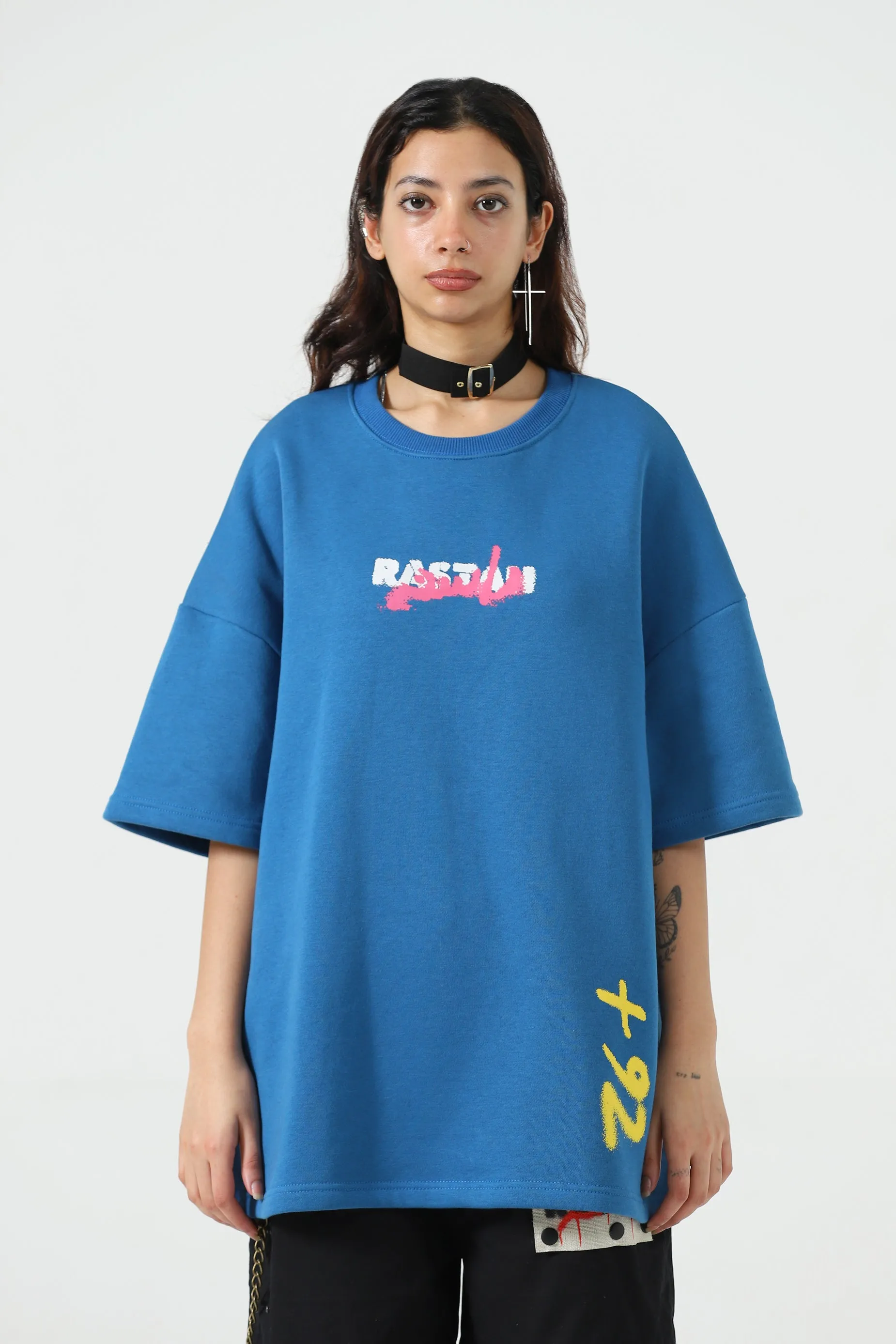 " 92" ROYAL BLUE PATCH T SHIRT