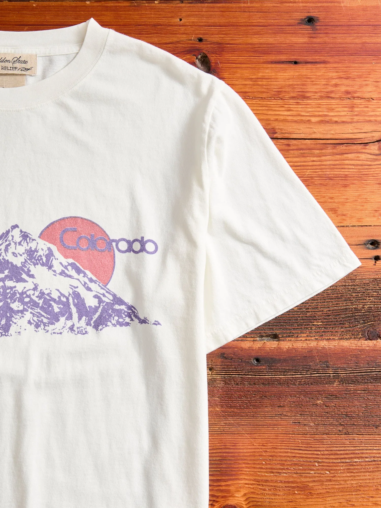 "Colorado" Special Finish T-Shirt in Off White