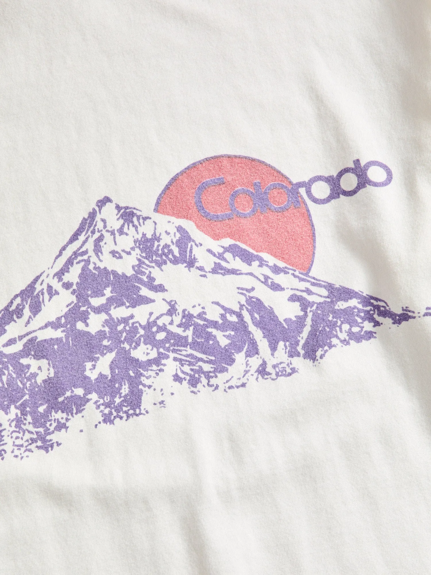 "Colorado" Special Finish T-Shirt in Off White