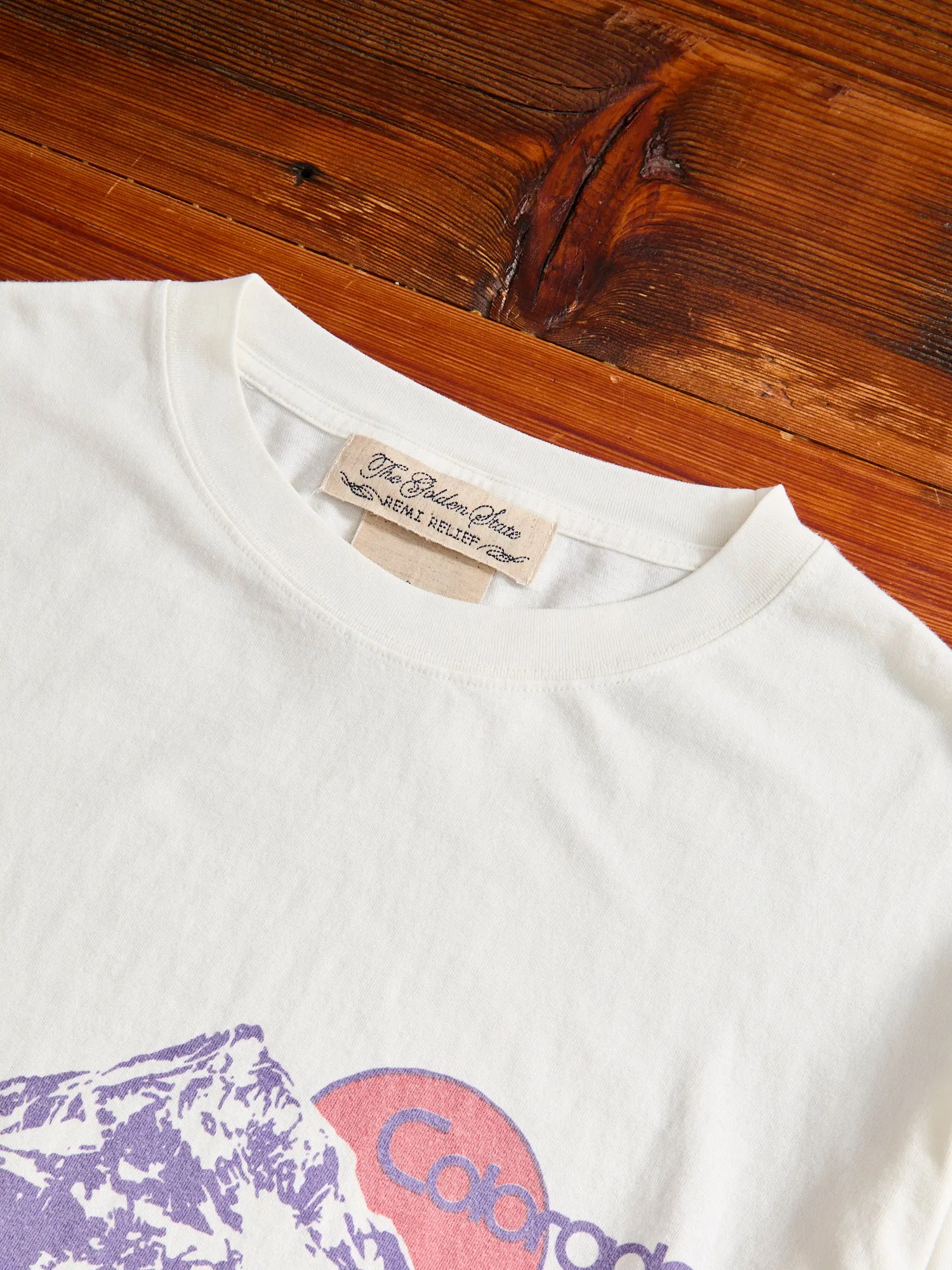"Colorado" Special Finish T-Shirt in Off White