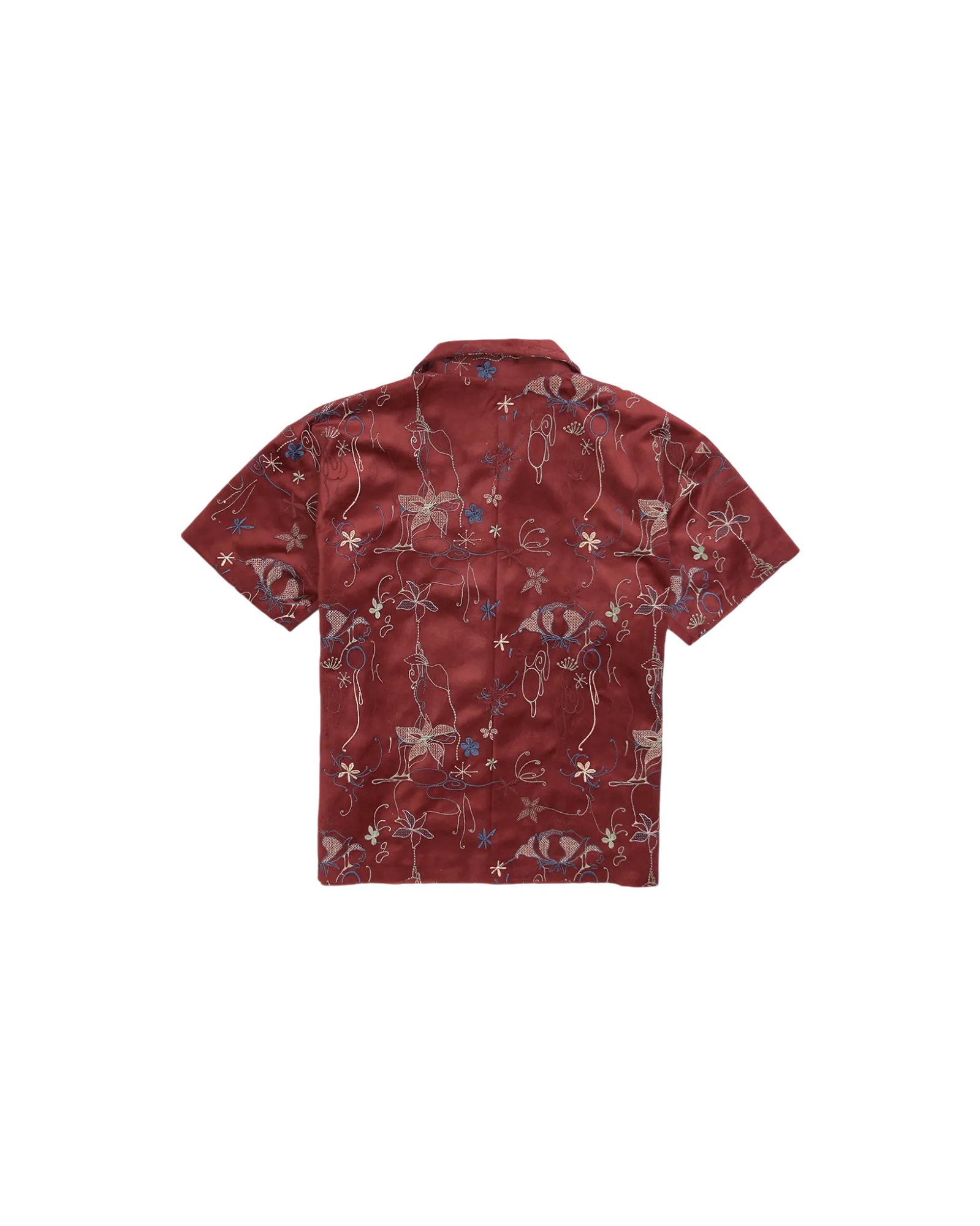 "STUDY IN SCARLET" VELVET BUTTON DOWN