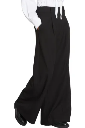 Saint Art Tiffany Mid-Waisted Wide Leg Trouser in Black