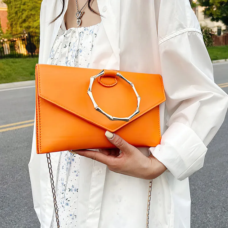 Simple trendy clutch bag
