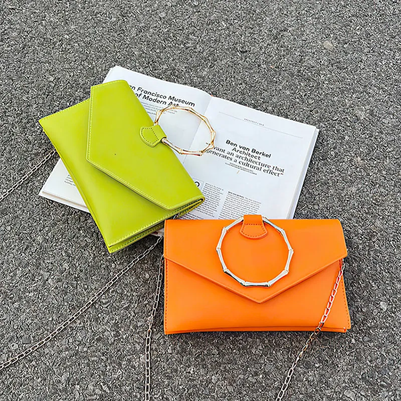 Simple trendy clutch bag