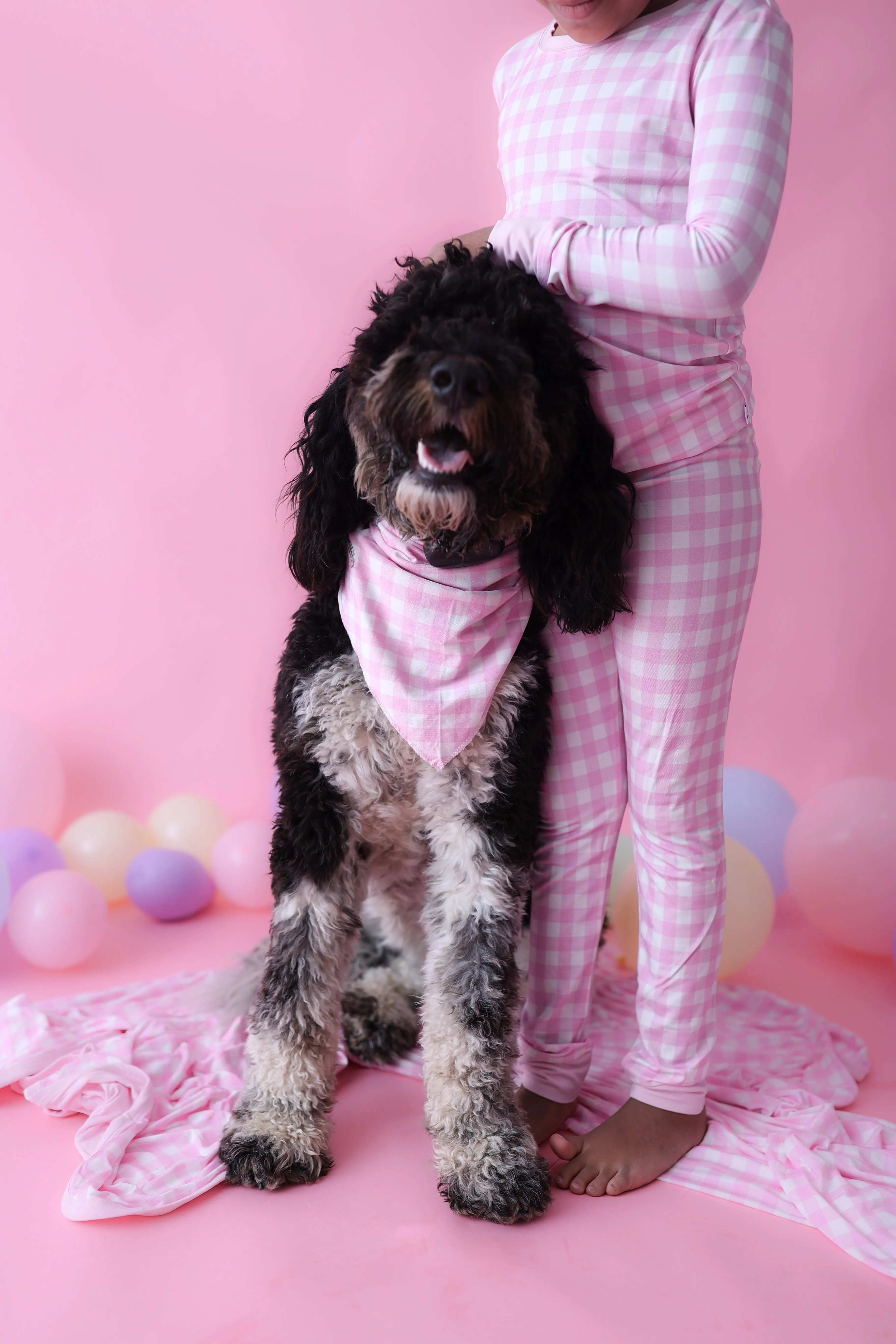 TAFFY PINK GINGHAM DREAM DOG BANDANA