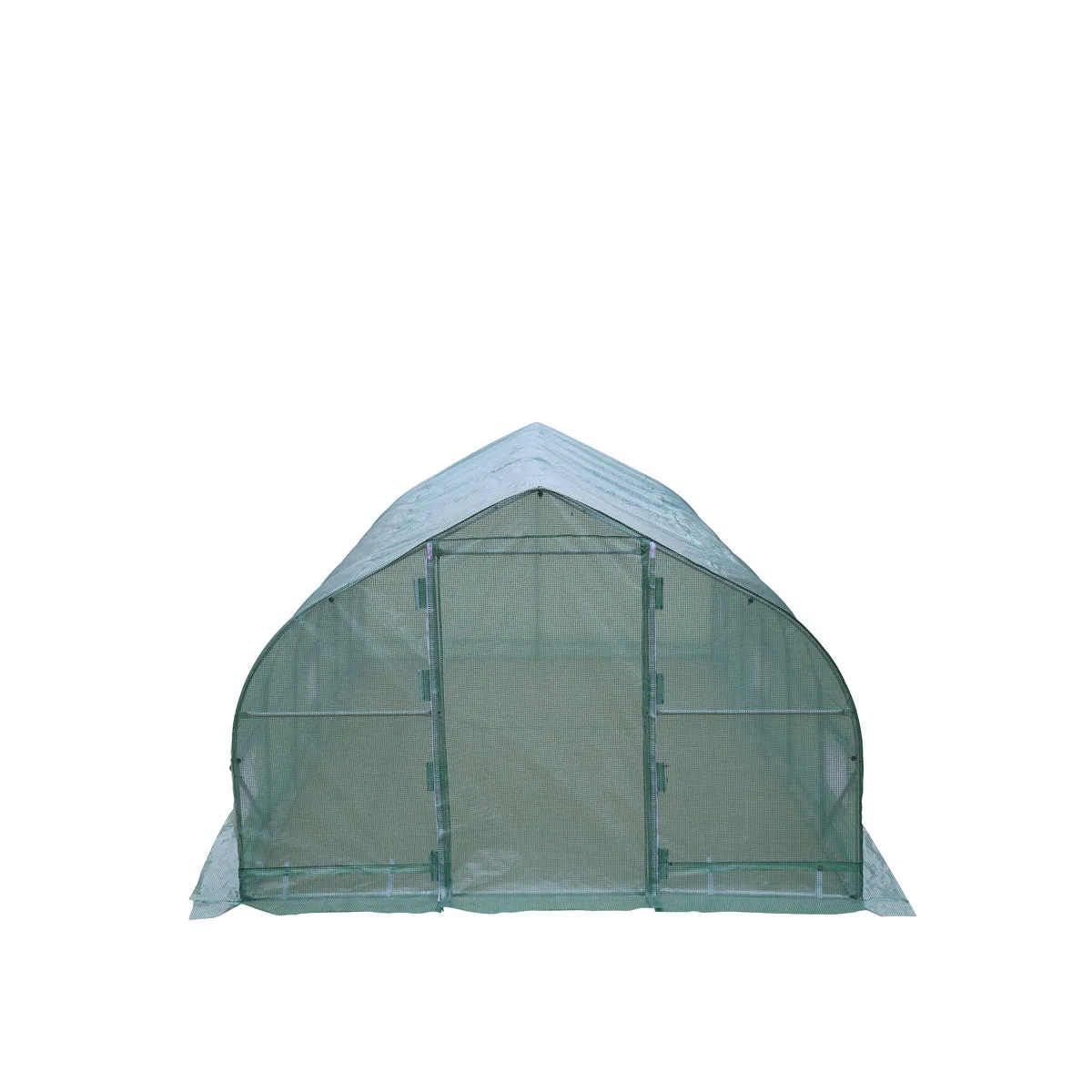 TMG Industrial 10’ x 20’ Tunnel Greenhouse Grow Tent w/Ripstop Leno Cover, Cold Frame, Roll-Up Mesh Windows, Peak Roof, TMG-GH1020P