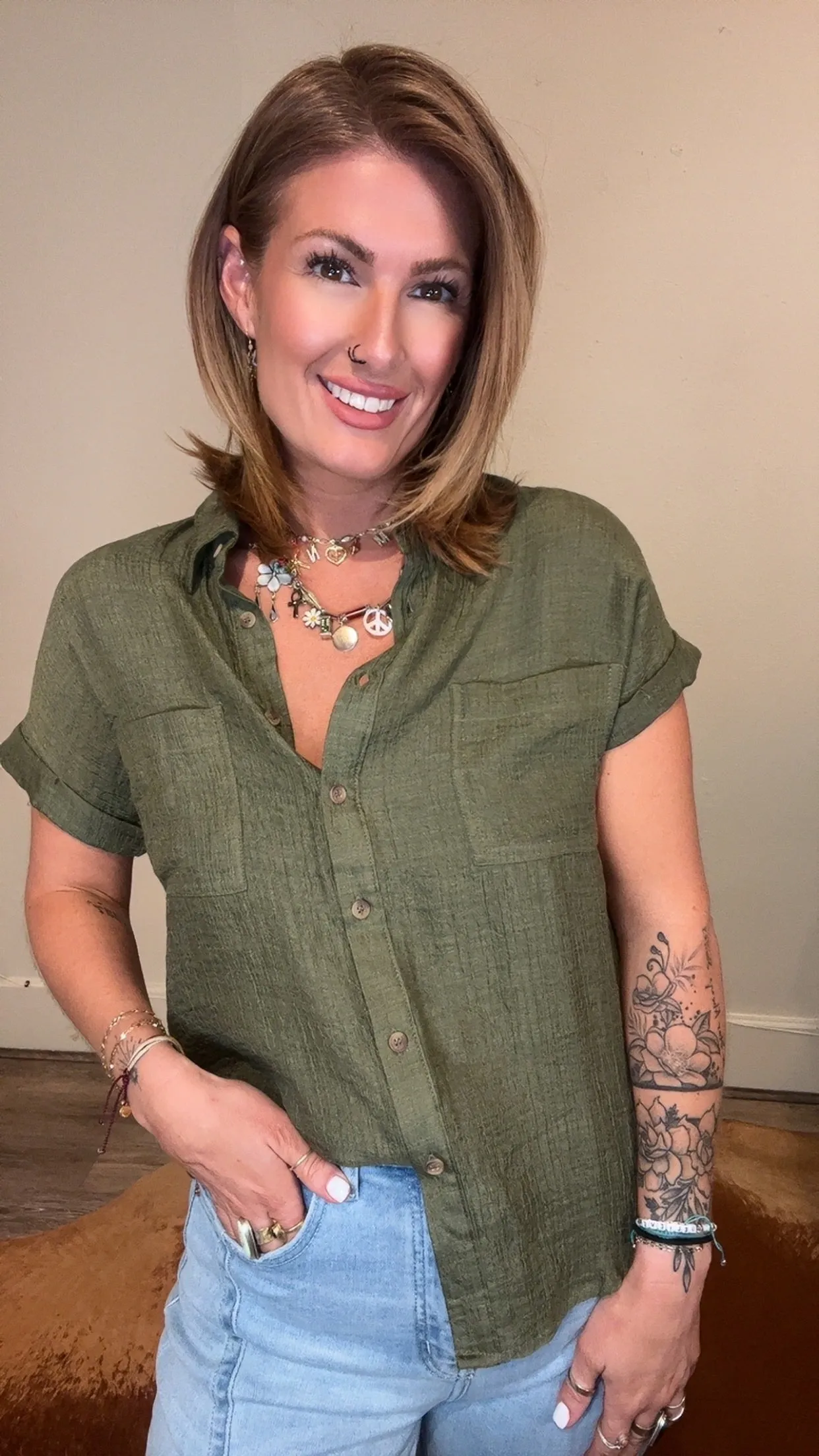 Voyage Textured button down shirt