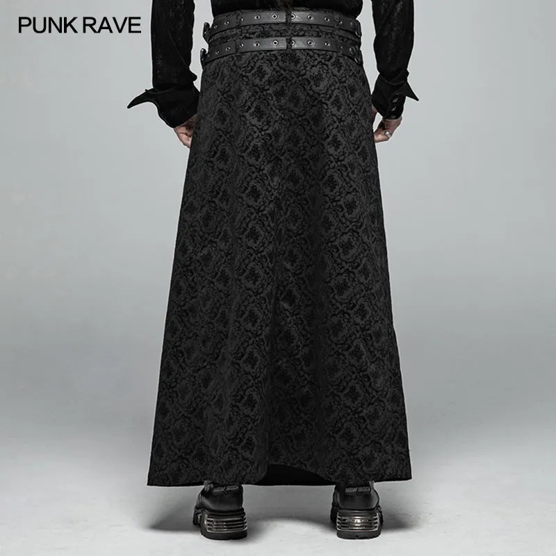 WQ-403 Gothic Vintage Personality Split Long Skirts For Men