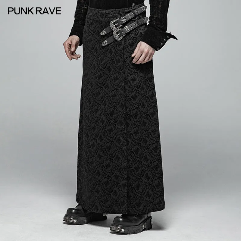 WQ-403 Gothic Vintage Personality Split Long Skirts For Men