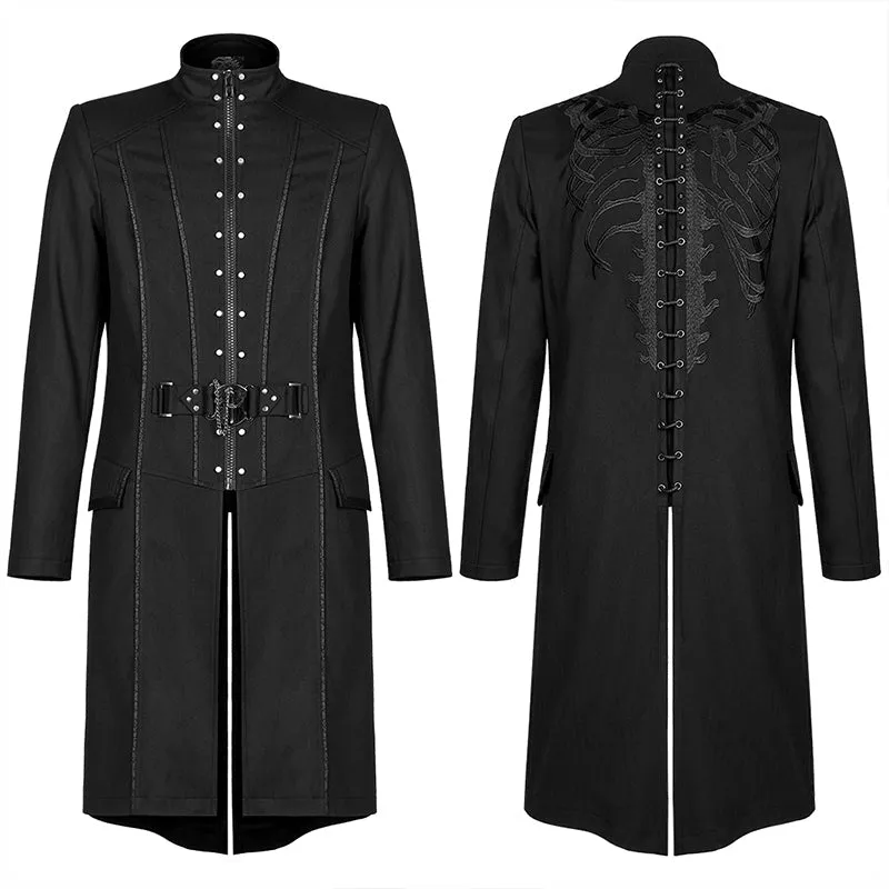 WY-1371XCM Goth handsome medium length embroidered jacket