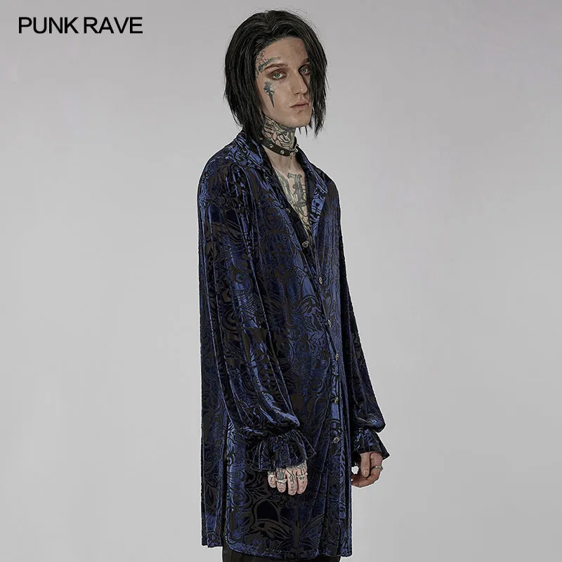WY-1416ZCM Goth medium length velvet shirt