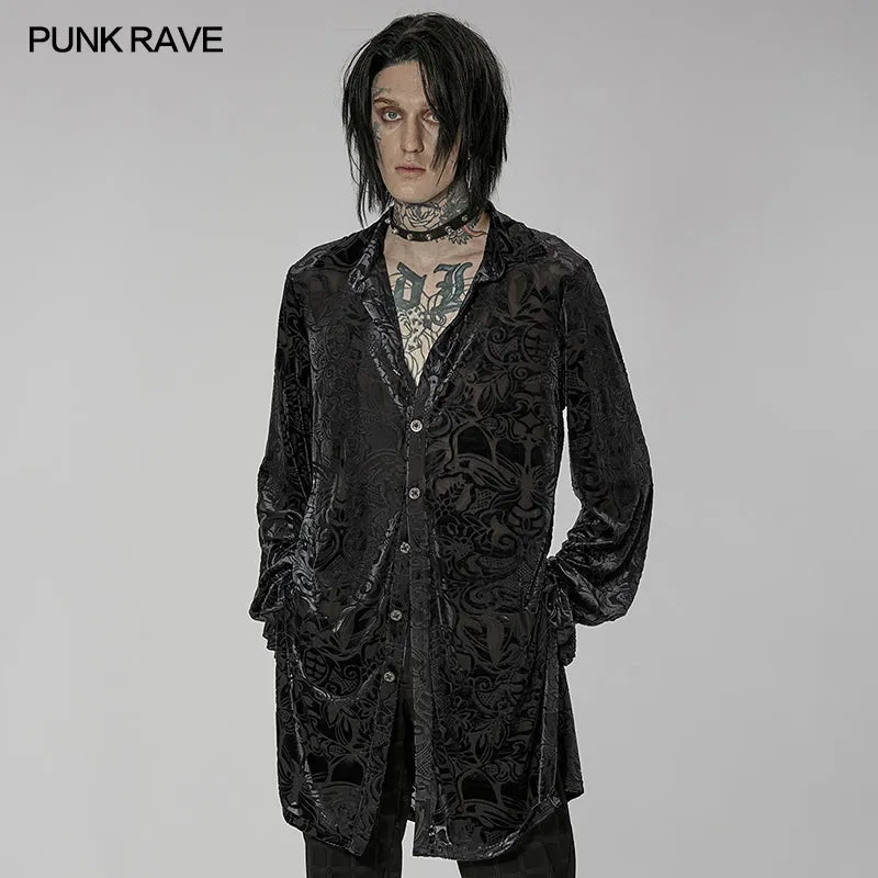 WY-1416ZCM Goth medium length velvet shirt