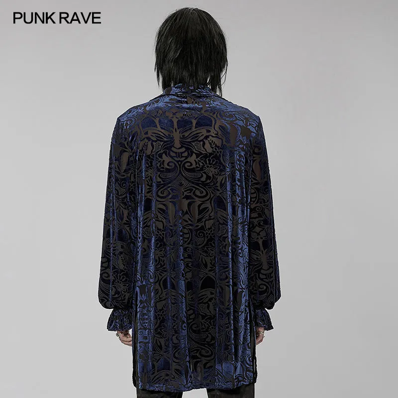 WY-1416ZCM Goth medium length velvet shirt