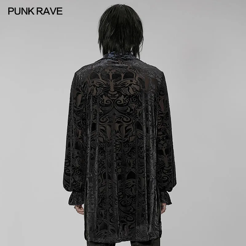 WY-1416ZCM Goth medium length velvet shirt